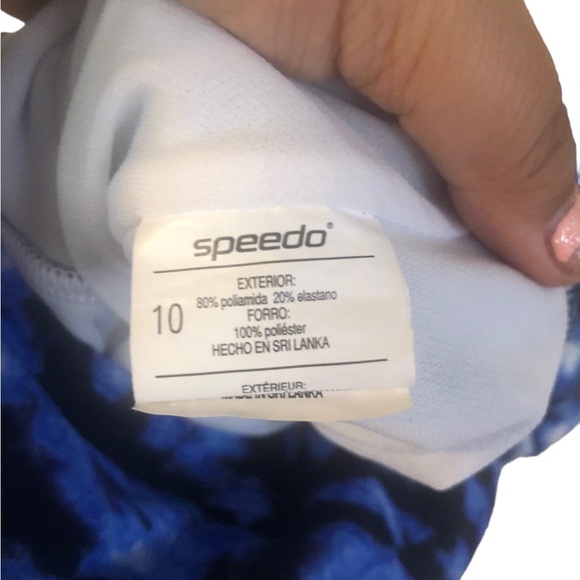 Speedo One-Piece Swimsuit Sz 10 - Picture 2 of 4